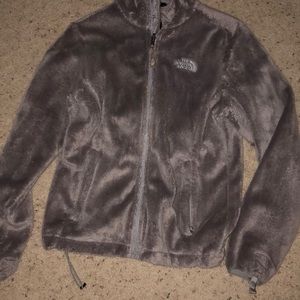 Fuzzy Grey North Face! Barely Worn!!